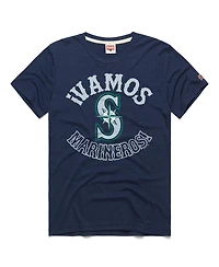 Homage Men's Navy Seattle Mariners Vamos Tri-Blend T-Shirt