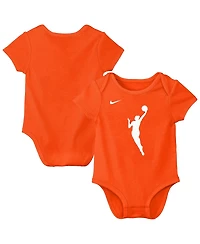 Nike Big Boys and Girls Orange Wnba Essential Logo Bodysuit