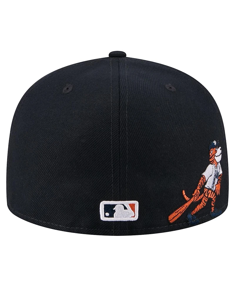 New Era Men's Navy Detroit Tigers Run Mascot 59FIFTY Fitted Hat