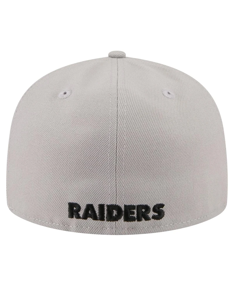 New Era Men's Gray Las Vegas Raiders 59FIFTY Fitted Hat