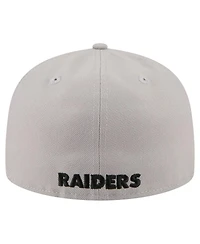 New Era Men's Gray Las Vegas Raiders 59FIFTY Fitted Hat