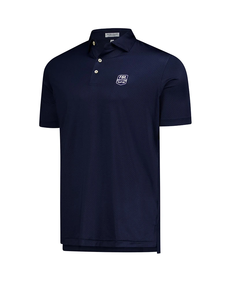 Peter Millar Men's Navy Tgl Tesseract Performance Polo Shirt