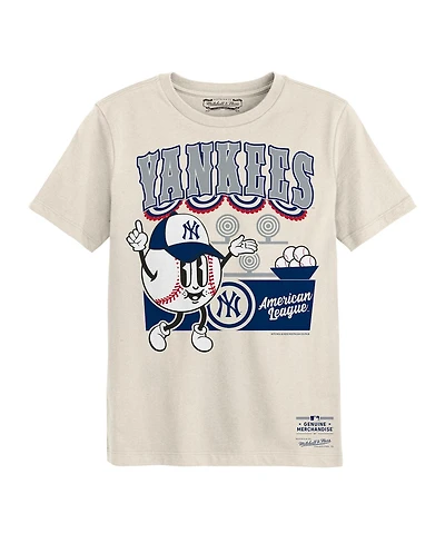 Mitchell & Ness Preschool Cream New York Yankees Step Back Up T-Shirt