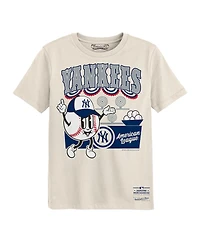Mitchell & Ness Preschool Cream New York Yankees Step Back Up T-Shirt
