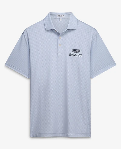 Peter Millar Men's White Cadillac Championship Phoenix Performance Jersey Polo Shirt
