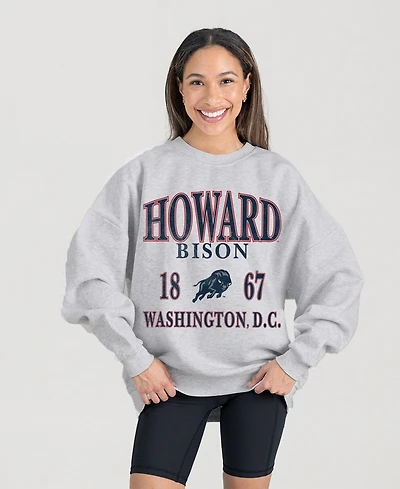 Gameday Couture Women's Ash Howard Bison Premium Fleece Pullover Sweatshirt