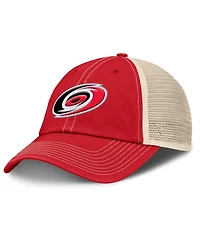 Fanatics Men's Red/Natural Carolina Hurricanes Rival Trucker Adjustable Hat