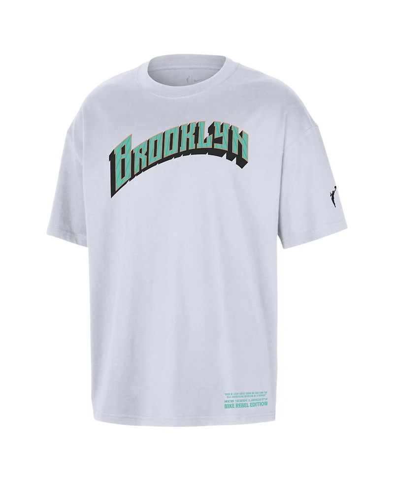 Nike Men's and Women's White New York Liberty Standard Issue Rebel Edition T-Shirt