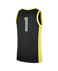 Nike Men's Black Oregon Ducks #1 Alternate Replica Basketball Jersey