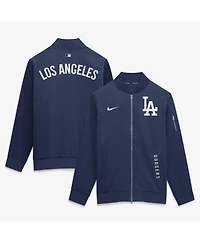 Nike Men's Navy Los Angeles Dodgers Authentic Collection Dugout Relaxed Full-Zip Bomber Jacket