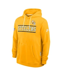 Nike Men's Gold Pittsburgh Steelers Alt Sideline Standard Issue Dri-fit Hoodie