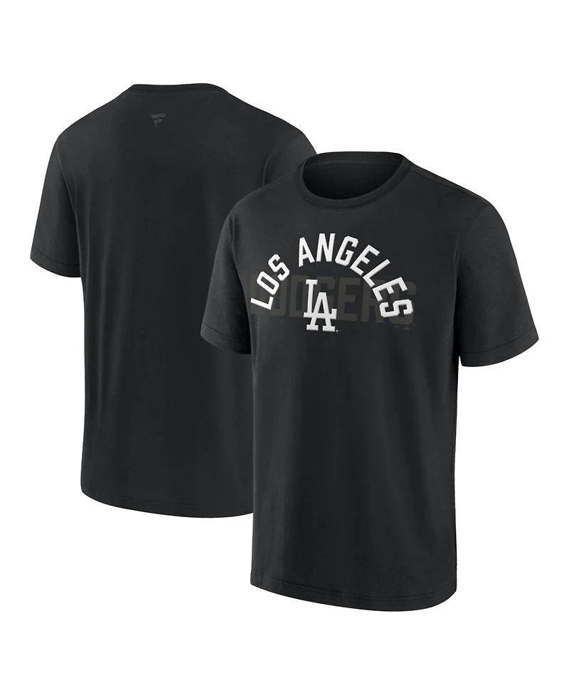 Fanatics Men's Los Angeles Dodgers Black Out Heavyweight T-Shirt