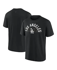 Fanatics Men's Los Angeles Dodgers Black Out Heavyweight T-Shirt