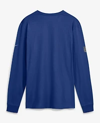 Nike Men's Royal New York Giants Sideline Bold Arch Star Dri-fit Long Sleeve T-Shirt
