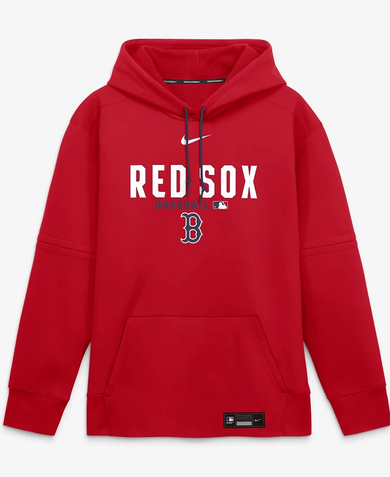 Nike Men's Red Boston Sox Authentic Collection Therma-fit Hoodie