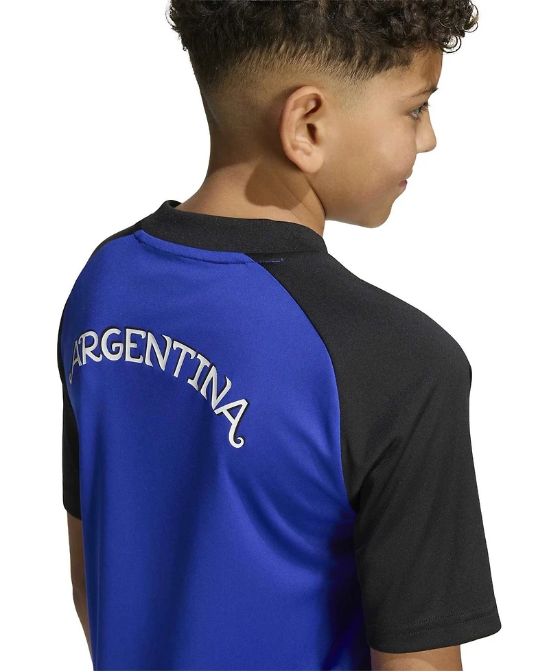 Adidas Big Boys and Girls Blue Argentina National Team 2026 Pre-Match Jersey