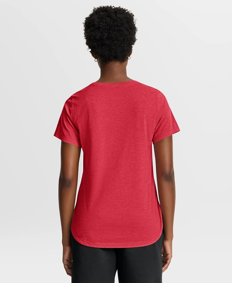 Nike Women's Heather Red Philadelphia Phillies Arched Tri-Blend T-Shirt