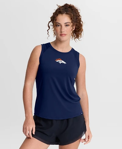 Fanatics Women's Navy Denver Broncos Draped Mesh Back Performance Tank Top