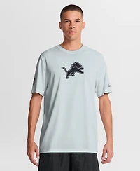 Nike Men's Silver Detroit Lions Sideline Lead The Charge Legend Dri-fit T-Shirt