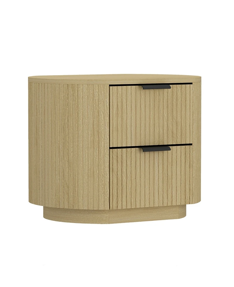Manhattan Comfort Olivia 2-Piece 27" 2-Drawer Nightstands