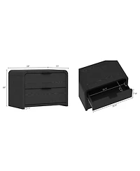 Manhattan Comfort Grace 2-Piece 28" 2-Drawer Nightstands