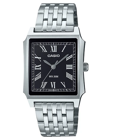 Casio Unisex Japanese Quartz Analog Silver-Tone Stainless Steel Watch 31.5mm
