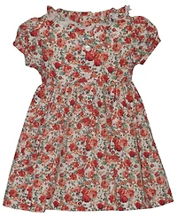 Bonnie Baby Girls' Smocked Roses Short-Sleeve Dress