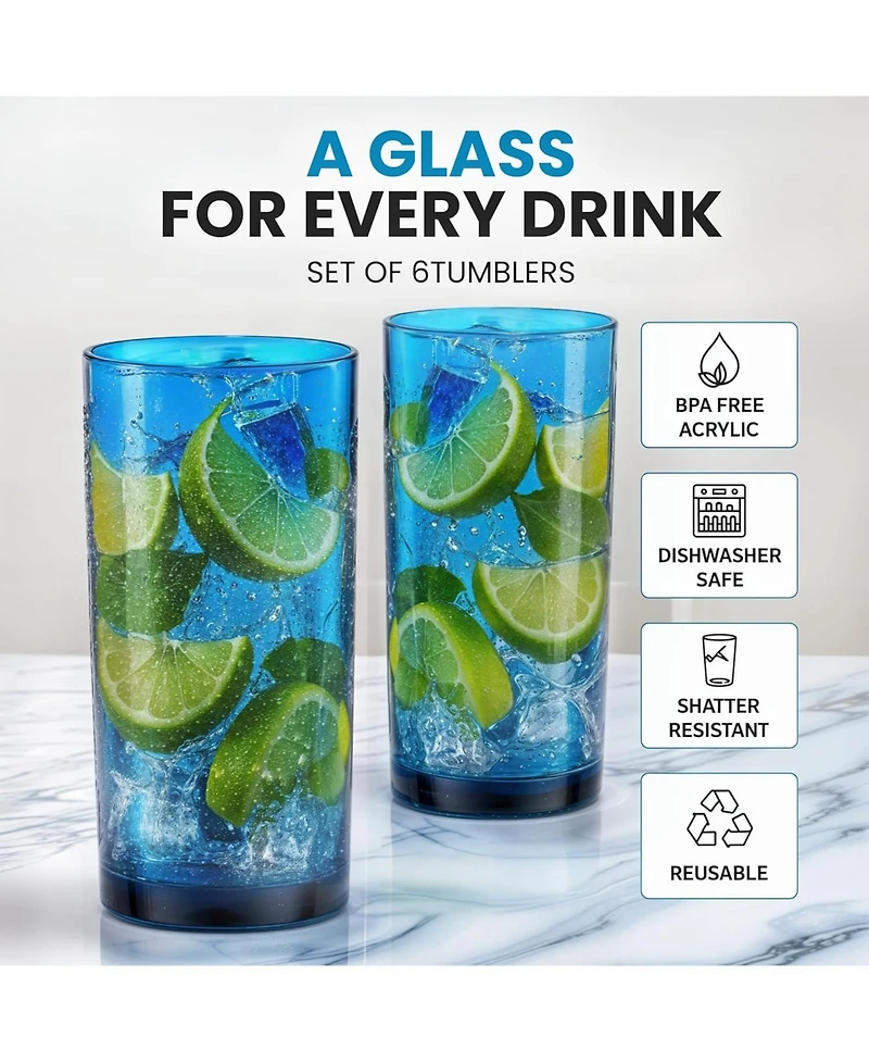 Zulay Kitchen Acrylic Glasses Drinkware