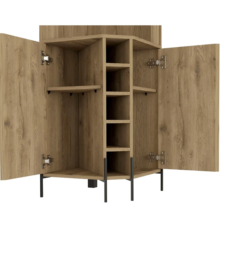 Fm Furniture Reese Corner Bar Cabinet