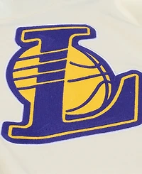 Mitchell & Ness Men's Cream Los Angeles Lakers Hardwood Classics Chainstitch Premium Fleece Hoodie