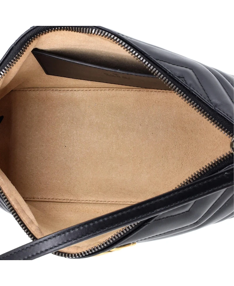 Pre-Owned Gucci Small Gg Marmont Pochette Shoulder Bag Matelasse Leather