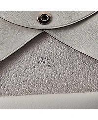 Pre-Owned HERMES Calvi Duo Card Holder Printed Leather