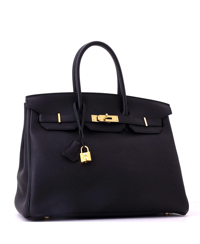 Pre-Owned HERMES Birkin 35 Handbag Togo with Gold Hardware