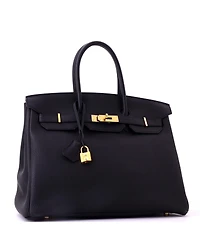 Pre-Owned HERMES Birkin 35 Handbag Togo with Gold Hardware