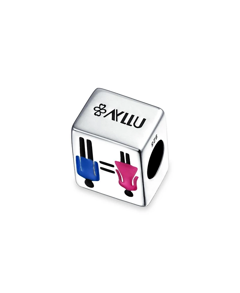 Bling Jewelry Inspirational Support Gender Equality Charm Bead .925 Sterling Silver Fits European Bracelet