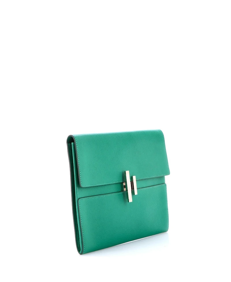 Pre-Owned HERMES Cinhetic Clutch Chevre Mysore