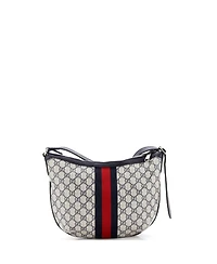 Pre-Owned Gucci Ophidia Half Moon Hobo Gg Coated Canvas