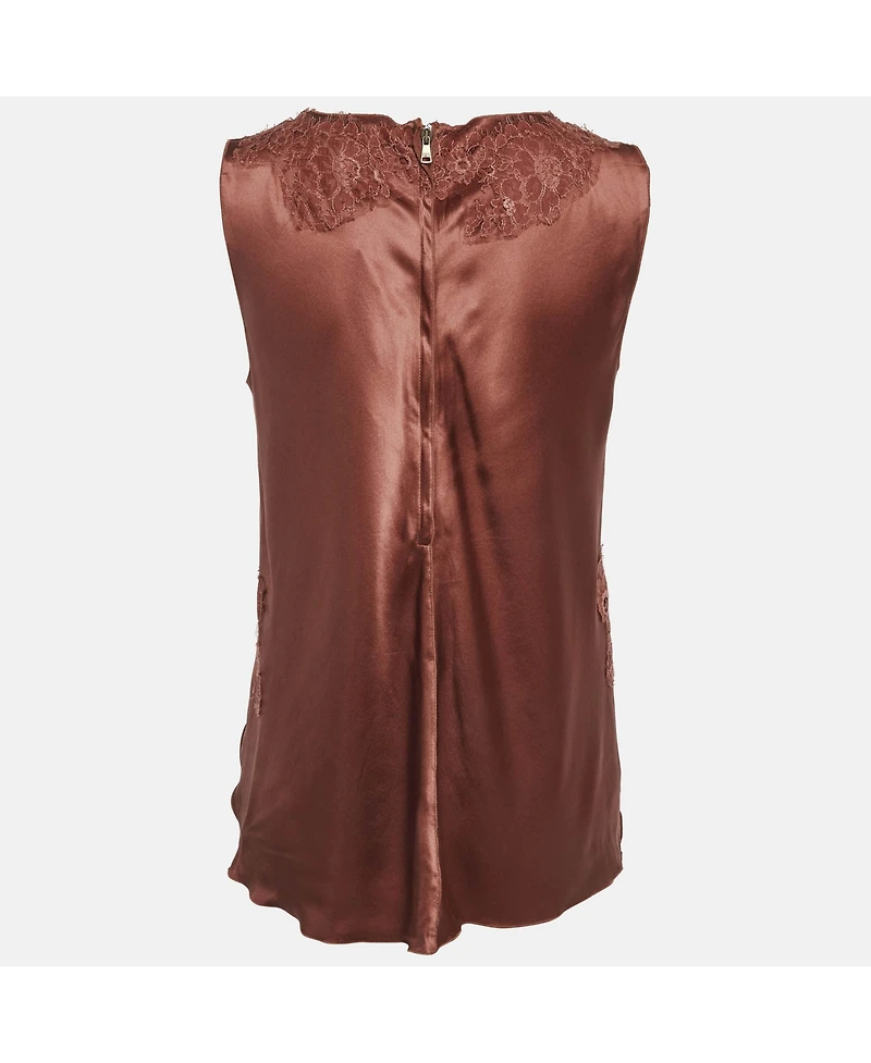 Pre-Owned Dolce & Gabbana Women's Pre-Owned Dolce and Gabbana Satin Lace Detail Dress