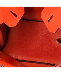 Pre-Owned HERMES Birkin 30 Handbag Orange Togo with Gold Hardware