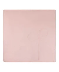 MeMoi Baby Girls 100% Cotton Fine-Gauge Knit Blanket with Tonal Knit Bow