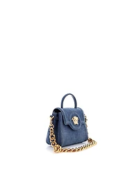 Pre-Owned Versace Small La Medusa Top Handle Bag Denim