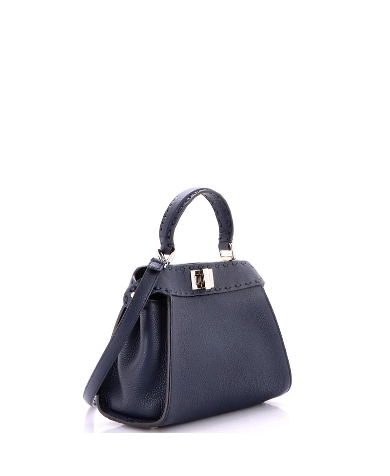 Pre-Owned Fendi Petite Selleria Peekaboo ISeeU Bag Leather