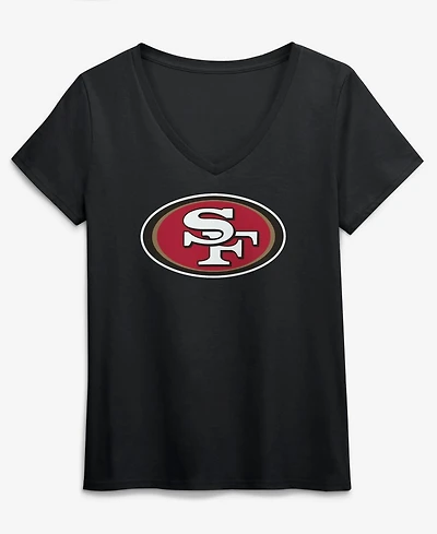 Logo Athletic Women's San Francisco 49ers Primary V-Neck T-Shirt