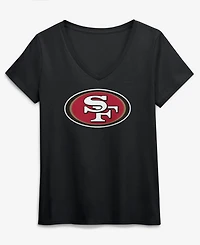 Logo Athletic Women's San Francisco 49ers Primary V-Neck T-Shirt