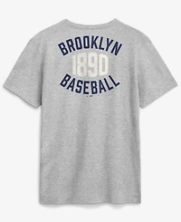 Nike Men's Heather Gray Brooklyn Dodgers Cooperstown 2-Hit T-Shirt