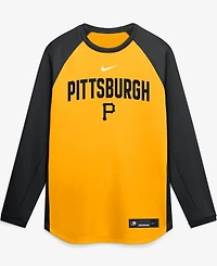 Nike Men's Gold Pittsburgh Pirates Authentic Collection Raglan Dri-fit Sweatshirt