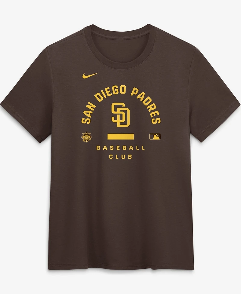 Nike Women's Brown San Diego Padres Authentic Collection Early Work Tri-Blend Dri-fit T-Shirt
