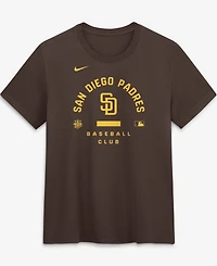 Nike Women's Brown San Diego Padres Authentic Collection Early Work Tri-Blend Dri-fit T-Shirt