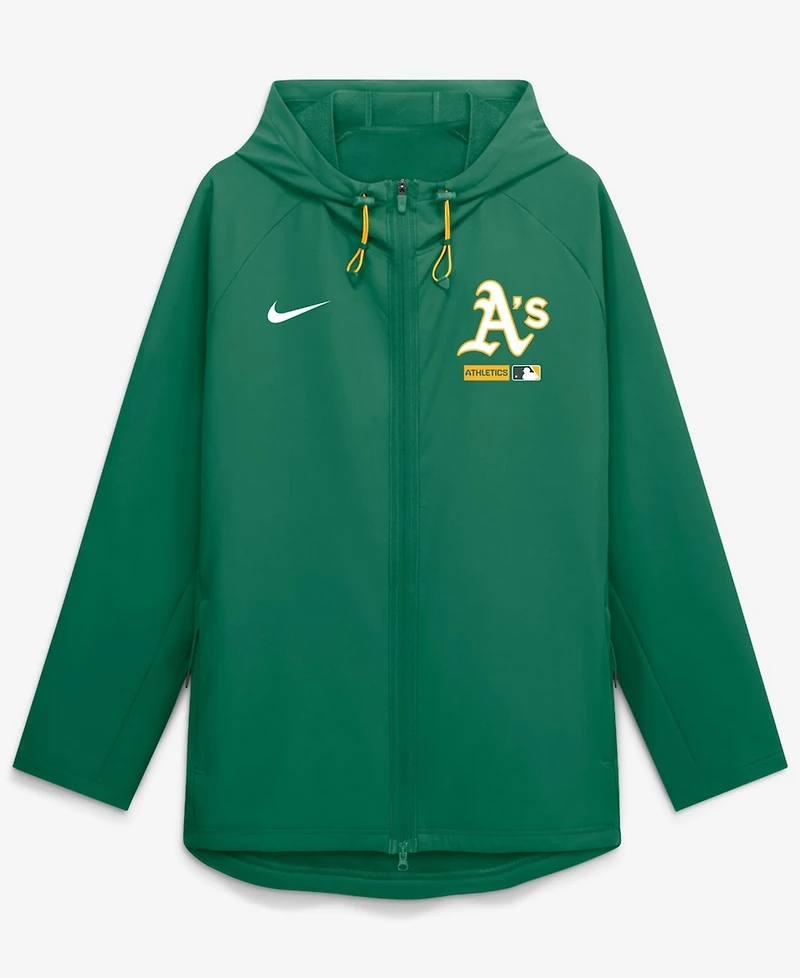 Nike Men's Kelly Green Athletics Authentic Collection Raglan Therma-fit Full-Zip Hooded Jacket