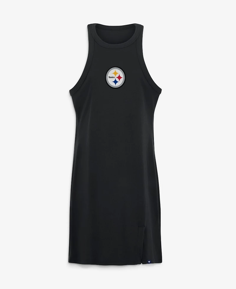 Fanatics Women's Black Pittsburgh Steelers Push Beyond Tri-Blend Ribbed Sleeveless Dress